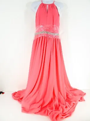 Veroma - Bridesmaid Dress - Coral - V Neck - New With Tags - Various Sizes • £14.99