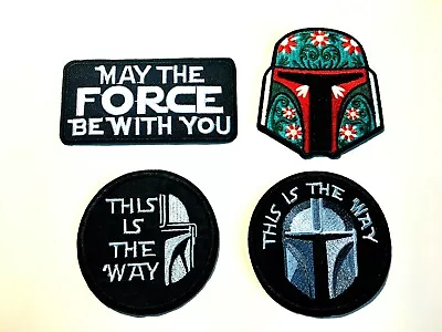 1x Star Wars Mandalorian Patches Embroidered Cloth Badge Applique Iron Sew On • $7.99