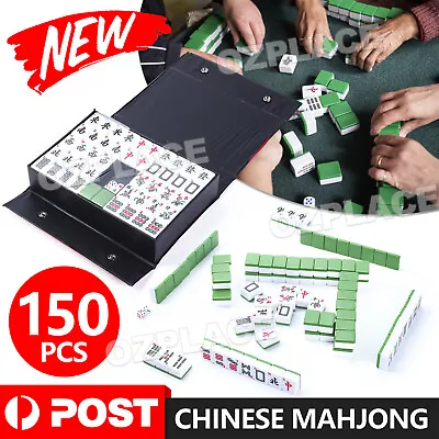 Large Heavy Duty MahJong 144 Tiles Set With Sign Play Game Box NEW • $36.95