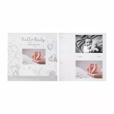 Baby First Photo Album 4x6'' 200 Photos Memo White Unisex Birth Christe • £8.99