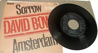 David Bowie Sorrow/Amsterdam German Import Re-release 1981 Near Mint 7 Inch Viny • £12