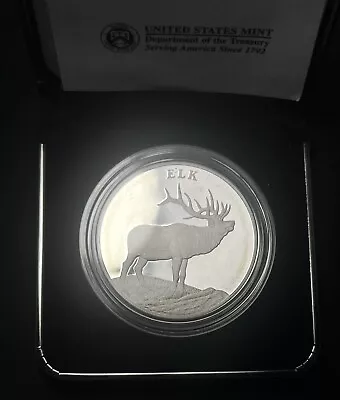 2003 Elk National Wildlife Refuge System Silver Proof Medal W/ Box & COA • $50