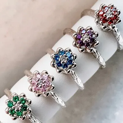 $34 • Buy Tulip Rings - Sterling Silver And Cubic Zirconia