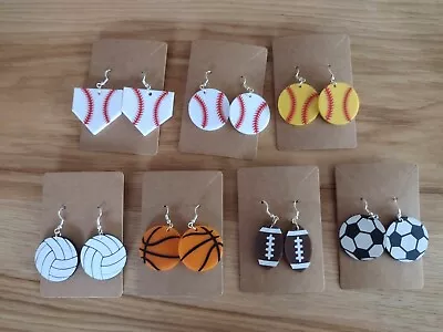 Sports Earrings 3D Printed Earrings Soccer Earrings Volleyball Earrings • $9.99