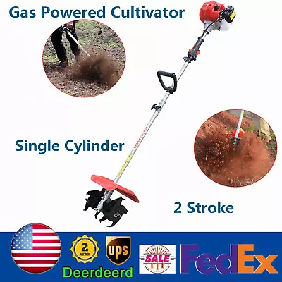 42.7cc 2 Stroke Mini Tiller Cultivator Gas Power Rototiller Garden Farm Tiller • $125.91