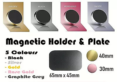 Magnetic Car Holder Plate Metal Plate And Magnet Phone Holder Disc Mount GoPro • £3.95