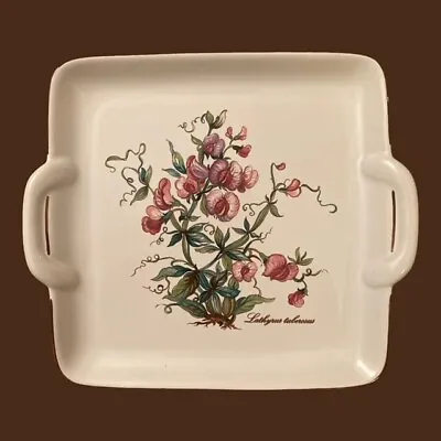 Vintage Botanica Villeroy And Boch Cake Plate Square With Handles Lathyrus • $55