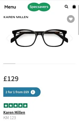 £24.99 • Buy Karen Millen Km 123 Ladies Eyeglasses Frame 50-17-140 Black Acetate Plastic New