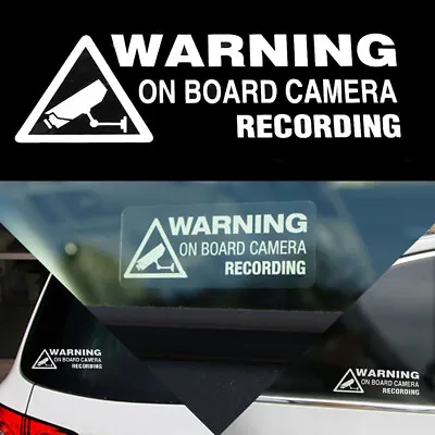 Warning On Board Camera Recording Car Window Truck Car Vinyl Sticker Decor Decal • $1.45