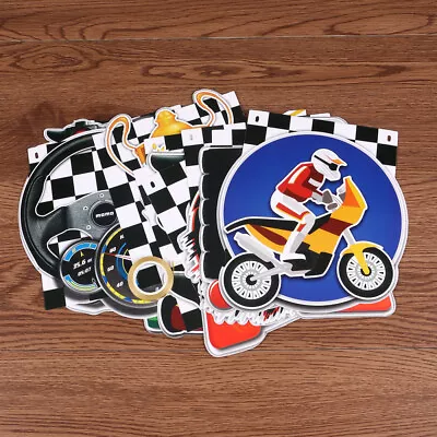  Checkered Flag Decorations Race Car Party Supplies Happy Birthday Banner • £8.35