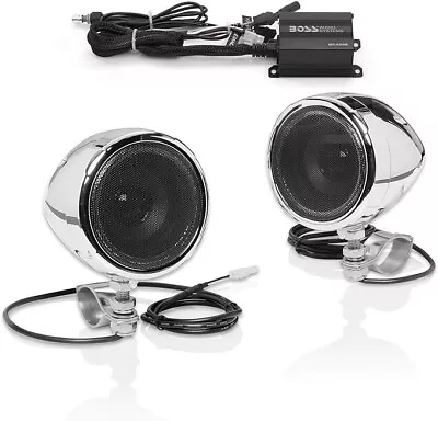 BOSS Audio Systems MC420B 3 Inch Motorcycle Speakers And Amplifier Sound System • $69