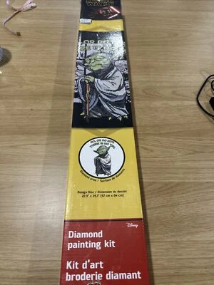 $50 • Buy Star Wars YODA, 5D Multi Faceted Diamond Painting Art Kit DIAMOND DOTZ Disney