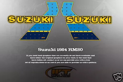 Vintage Like Nos 1984 Suzuki Rm80 Tank Decals Graphics • $44.95