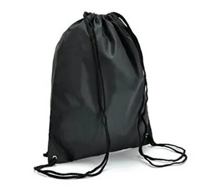 Cornhole Drawstring Cinch Sack Backpack School Tote Gym Beach Travel Bag BLACK • $6.99