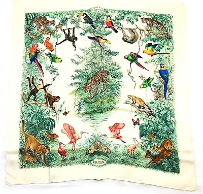 VINTAGE HERMES Scarf RARE EQUATEUR Silk Carre 90 Designed By Robert Dallet • $318.98