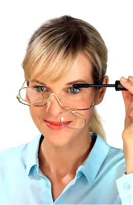 Make-Up Glasses Lightweight Flip Swivel Lens Small Portable Makeup Application • £9.99