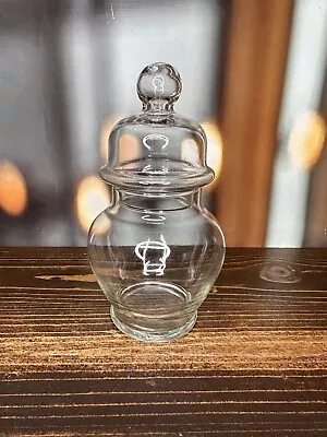 $17.47 • Buy APOTHECARY JAR WITH LID CLEAR GLASS CANDY DRUGSTORE PHARMACY Ginger
