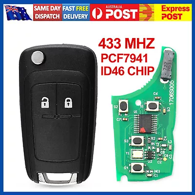 Complete Smart Key 2 Button For Holden Barina Trax Cruze Colorado Remote Control • $24.89