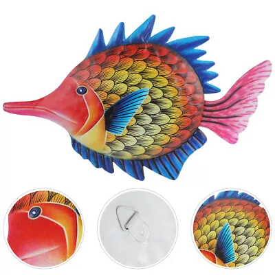 Wall Decor Fish Metal Fish Wall Decor Nautical 3D Metal Hanging Decor • $11.25