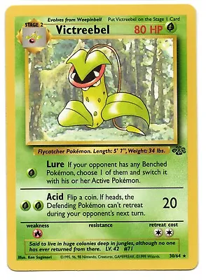 $5.89 • Buy Victreebel - Jungle - 30/64 - Non Holo Rare - Pokemon Card - EXC / Near Mint