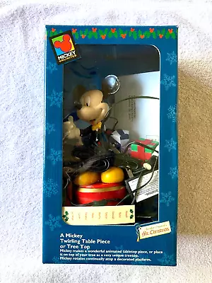 Disney Mr Christmas Mickey Unlimited Twirling Table Piece Or Tree Topper NEW • $49.95