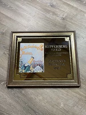 Vintage Kupferberg Gold Germany’s Sparkling Wine Champagne Bar Sign Mirror 23x19 • $27.50