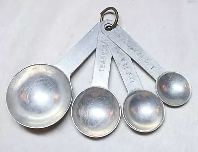 Vintage Aluminum Measuring Spoon Set Of 4 • $7.95