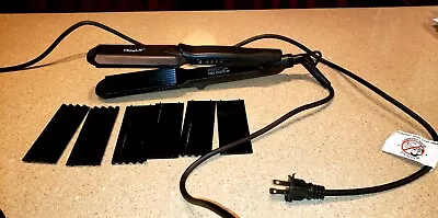 Hair Crimper Crimping Irons Hair Straightener Flat Iron With 4 Interchangeable • $14