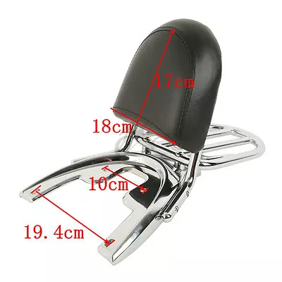 $99.21 • Buy Backrest Sissy Bar Luggage Rack Baseplate Fit For Harley VROD VRSCA 02-06 Chrome