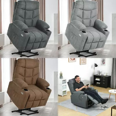 Electric Power Lift Recliner Chair For Elderly Lift Chair With Heat And Remote • $309.10