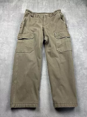 Duluth Trading Co Flex Fire Hose Fleece Lined Cargo Pants Men's 34x30 Heavy Work • $19.95