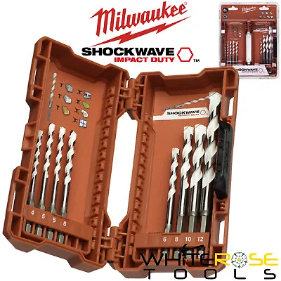 £26.65 • Buy Milwaukee Multi Material Drill Bit Set Shockwave Impact Duty 8pc 4-12mm Masonry