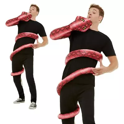 Anaconda Serpent Costume Wrap Around Snake Adults Fancy Dress + Puppet • £29.99