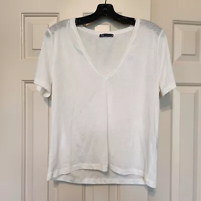 Zara White Tee Shirt--Small • $10