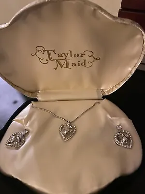 Taylor Maid Vintage Marines Corp Necklace And Earrings Set 925 Sterling Silver • $85