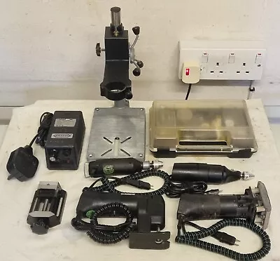 4 Minicraft Rotary Tools+Accessory+Stand+Power Supply+Case • £225