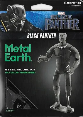 Fascinations Metal Earth Marvel BLACK PANTHER 3D Laser Cut Steel Metal Model Kit • $18.95