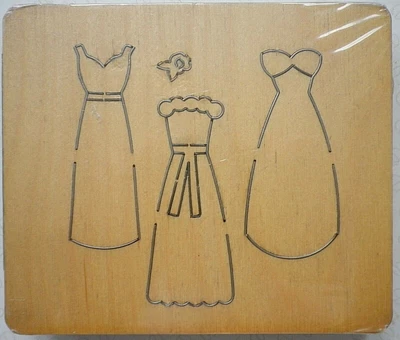 £17.99 • Buy New / Sealed WOODEN DIE / DRESSES / Fashion / Wedding / For Sizzix Bigshot Etc