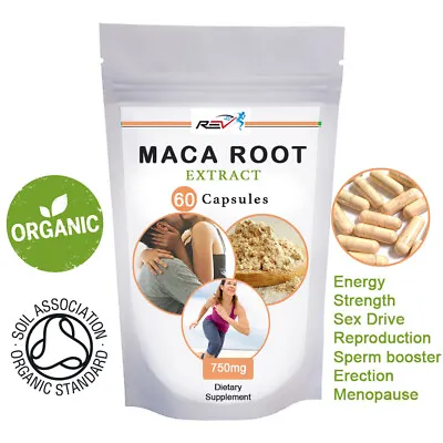 £9.99 • Buy Maca Root Capsules Organic Extract For FERTILITY, SEX DRIVE, ENERGY AND STAMINA