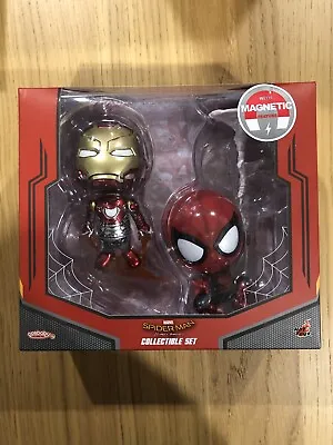 Hot Toys Cosbaby Spider-man Homecoming Collectable Set With Magnetic Feature • $220