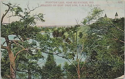 PHANTOM LAKE  MILWAUKEE WISCONSIN East Troy Line TMER&L 1909-1919 Bosselman • $11.99