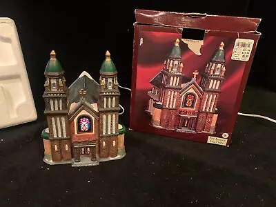 $17.95 • Buy Vintage Christmas Village Church With Stained Glass Window Look. 1980's