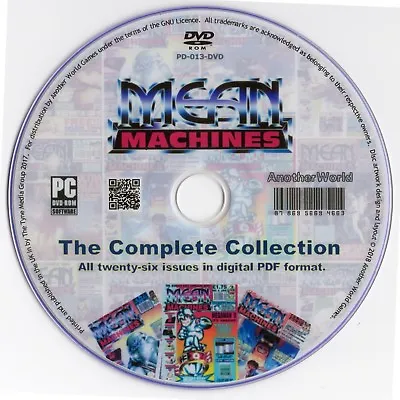 MEAN MACHINES Magazine Collection On Disk (Nintendo NES & Sega Mega Drive Games) • £4.99