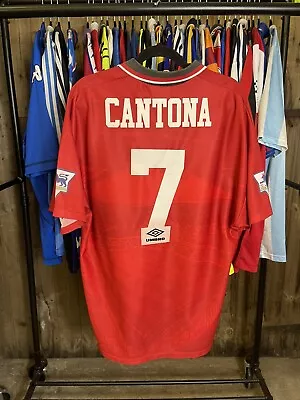 Manchester United 1994-95 Eric Cantona #7 L Umbro Football Shirt • £155