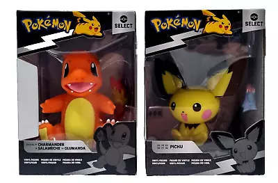 Pokemon Select Vinyl Figure Charmander & Pichu Series 5 + 2 X Free Protectors • $99.88