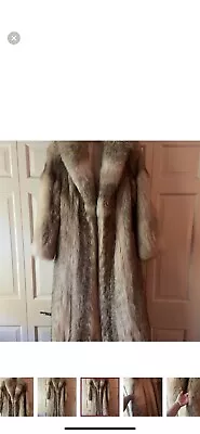 Genuine Coyote Full Length Fur Coat • $500