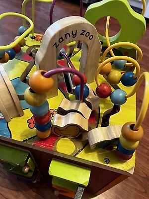 Battat Just B B You Zany Zoo Wooden Activity Cube Educational Preschool Play Fun • $34.98