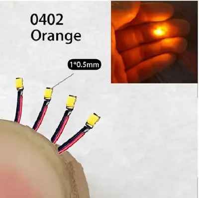 0402 Red Yellow Blue Green White Warm SMD Led Pre-wired For Model Train 30CM 3V • $20.99