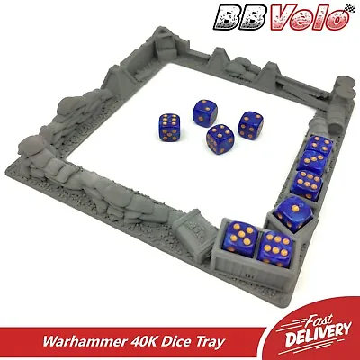 DICE ROLLING TRAY + Gaming Dice For Warhammer 40K Kill Team Tabletop Wargaming • £9.99