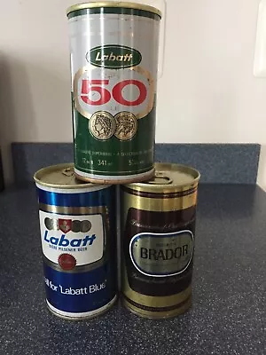 Set Of 3 Canada Beer Cans Labatt Blue Labatt 50 Brador • $15.95